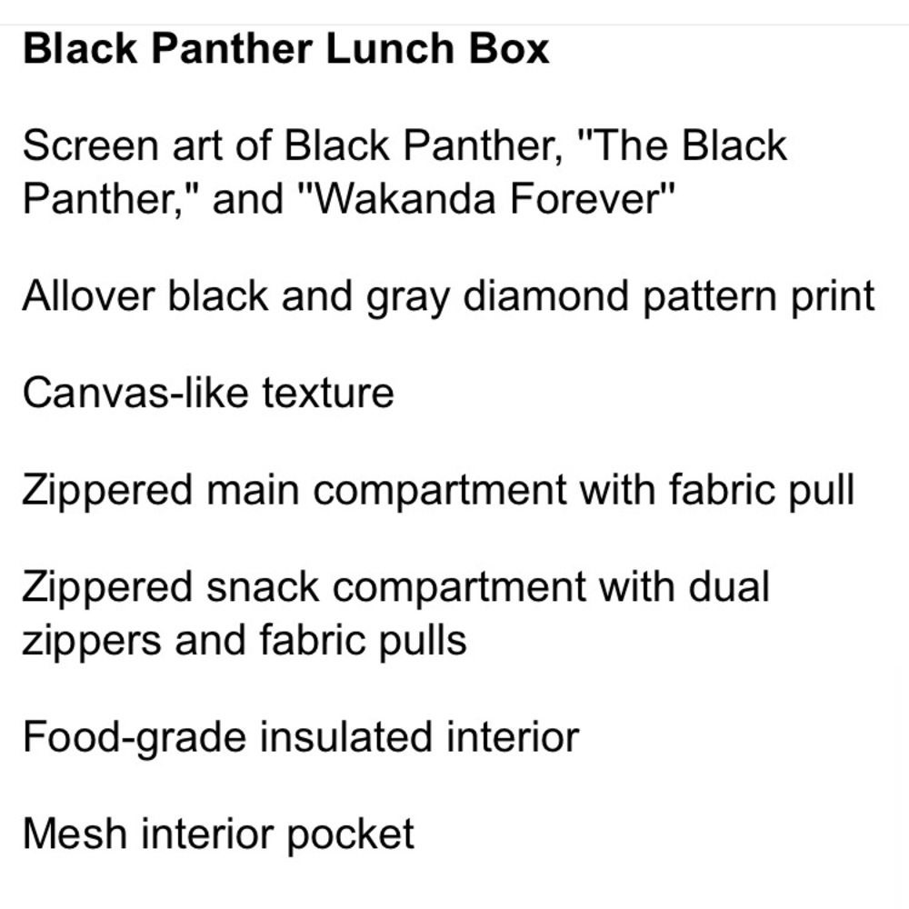 Disney Store black panther backpack lunchbox set - Picture 12 of 12
